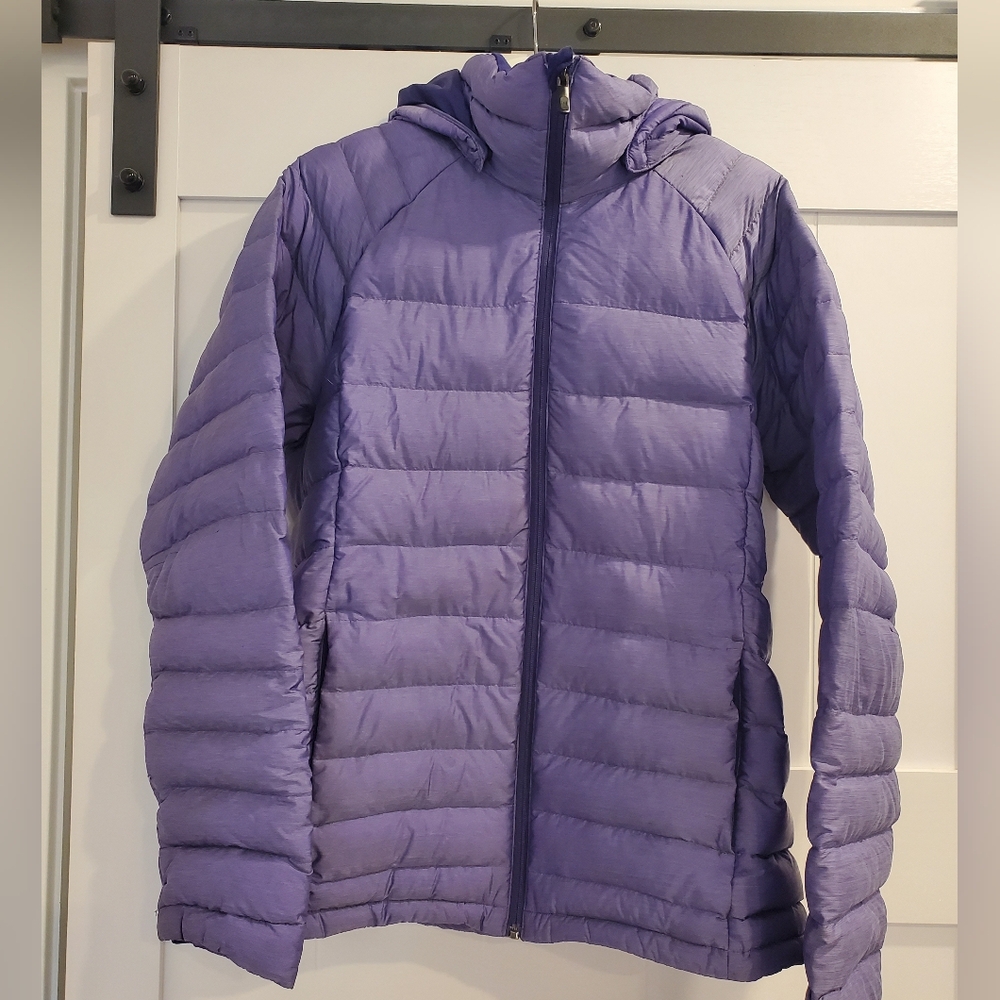 Burton Purple Puffer Jacket High Collar Cropped - Picture 2 of 9